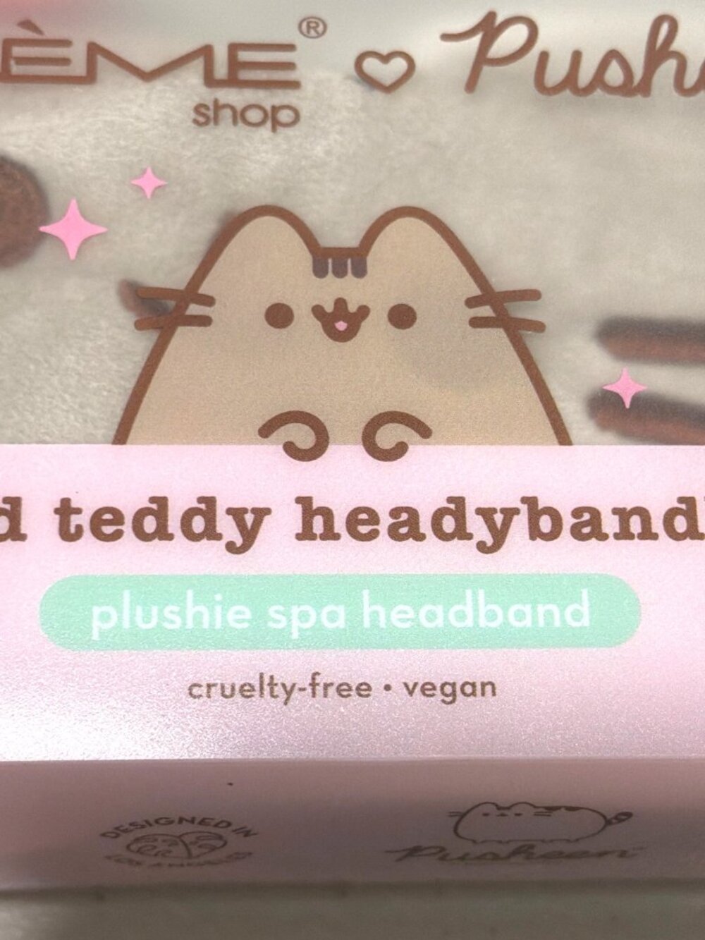 The Crème Shop X Pusheen Plush Spa Teddy Headyband Limited Edition - Picture 3 of 4